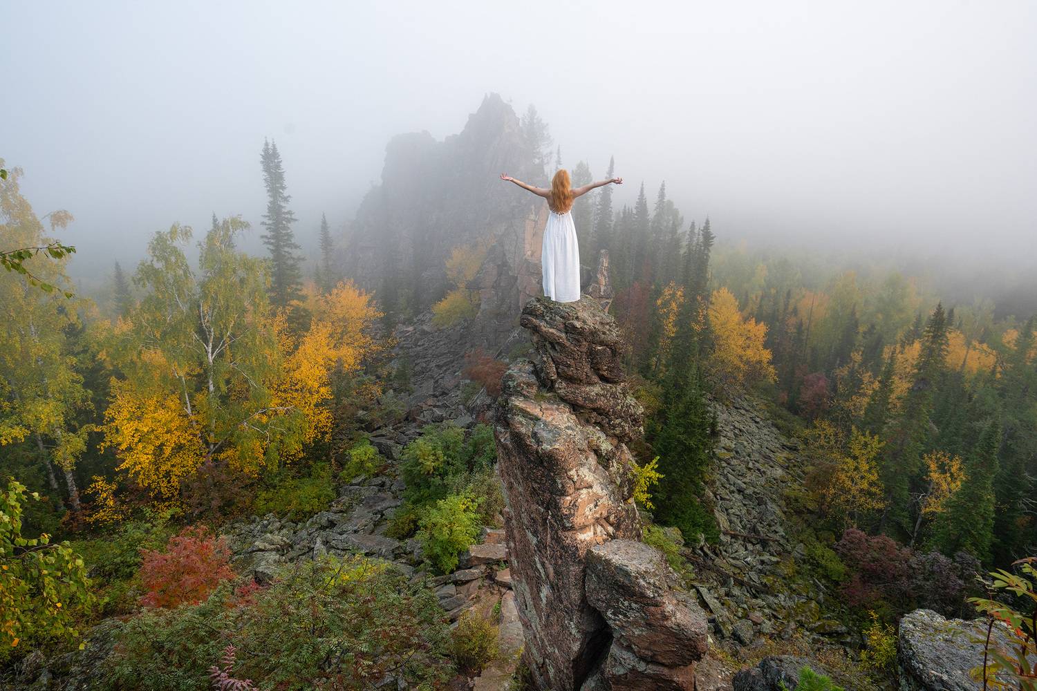 столбы, китайская стенка, китайка, красноярск, сибирь, осень, Александр Нерозя