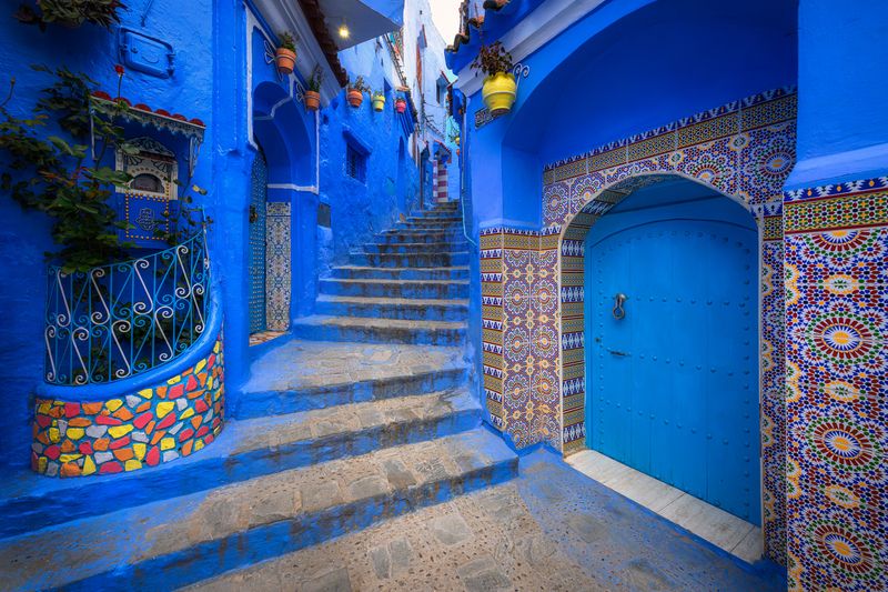 марокко, синий город, шефшауэн, maroc, marocco, street, city, blue, blue city, etnic, africa  фото превью