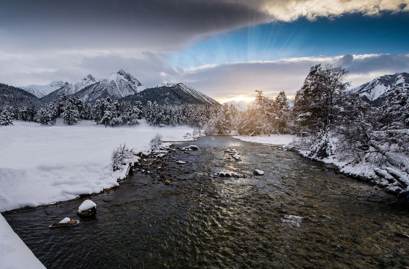 Река Псыш, поляна Таулу, Архыз, КЧР фото превью