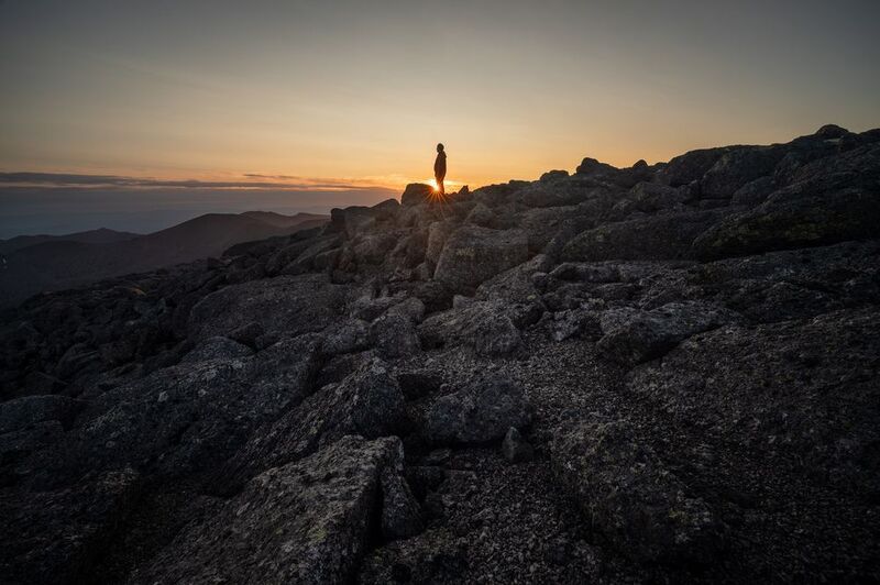 Закат на Юдычвумчорре - вершине Хибин. фото превью