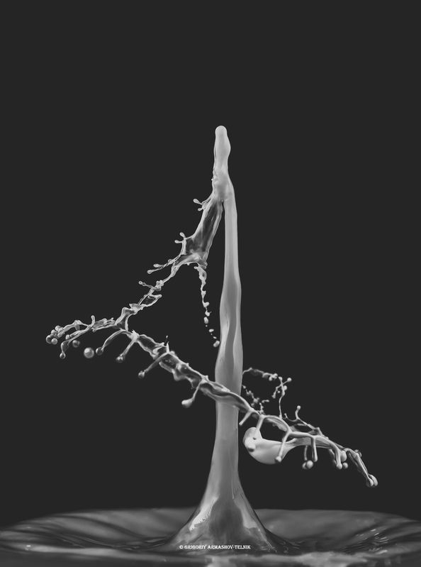 #bw_image, #monochrome, #drop, #liqiud, #macro, #water, #macrophoto, #black_white Black drops фото превью