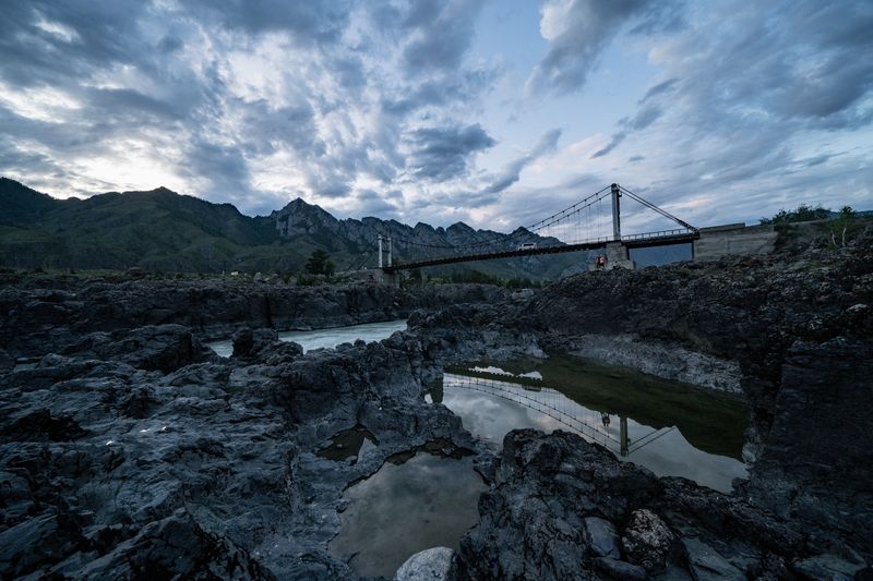 Россия, Республика Алтай, Чемальский район, река Катунь, Ороктойский мост Ороктойский мост фото превью