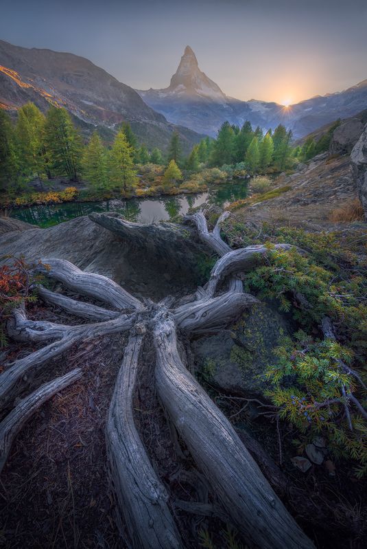 Switzerland, landscape, photography, mountains, alps, outdoors, landscape photography, matterhorn The Lonely Peak фото превью