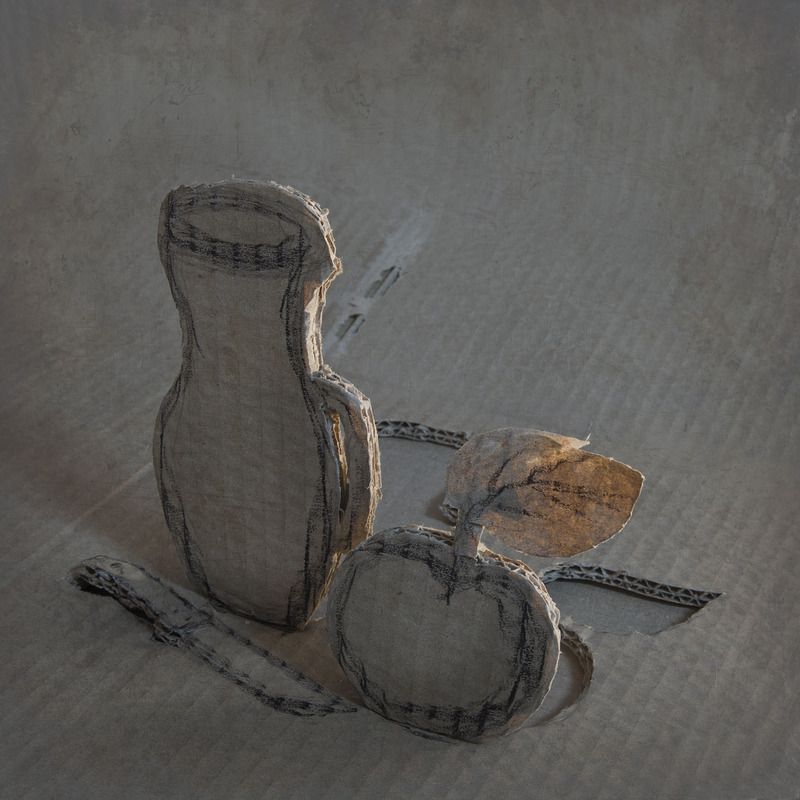 сюрреализм Натюрморт с кувшином и яблоком фото превью