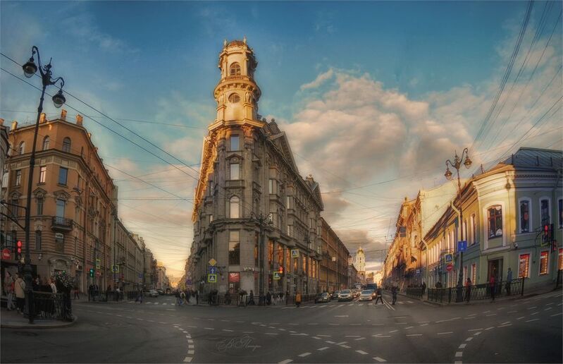 здания улицы облака У пяти углов... фото превью