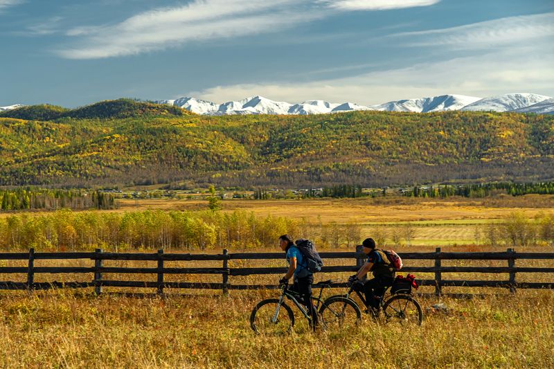 тункинская долина, бурятия, золотая осень, саяны, тункинские гольцы Велопокатушки по Тункинской долине фото превью