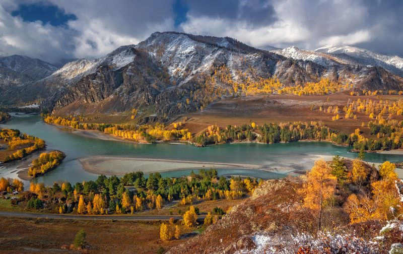 горный алтай, осень, катунь Над долиной Катуни фото превью