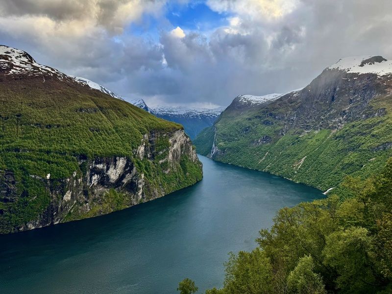 Landscapes, Norway, Geiranger, Fjord, View, Colors,  Там, за поворотом фото превью
