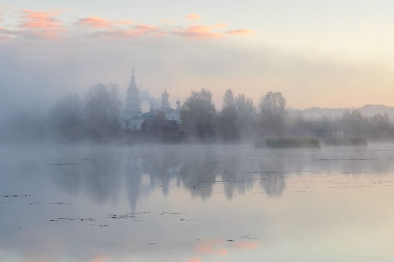 Акварельное осеннее утро фото превью