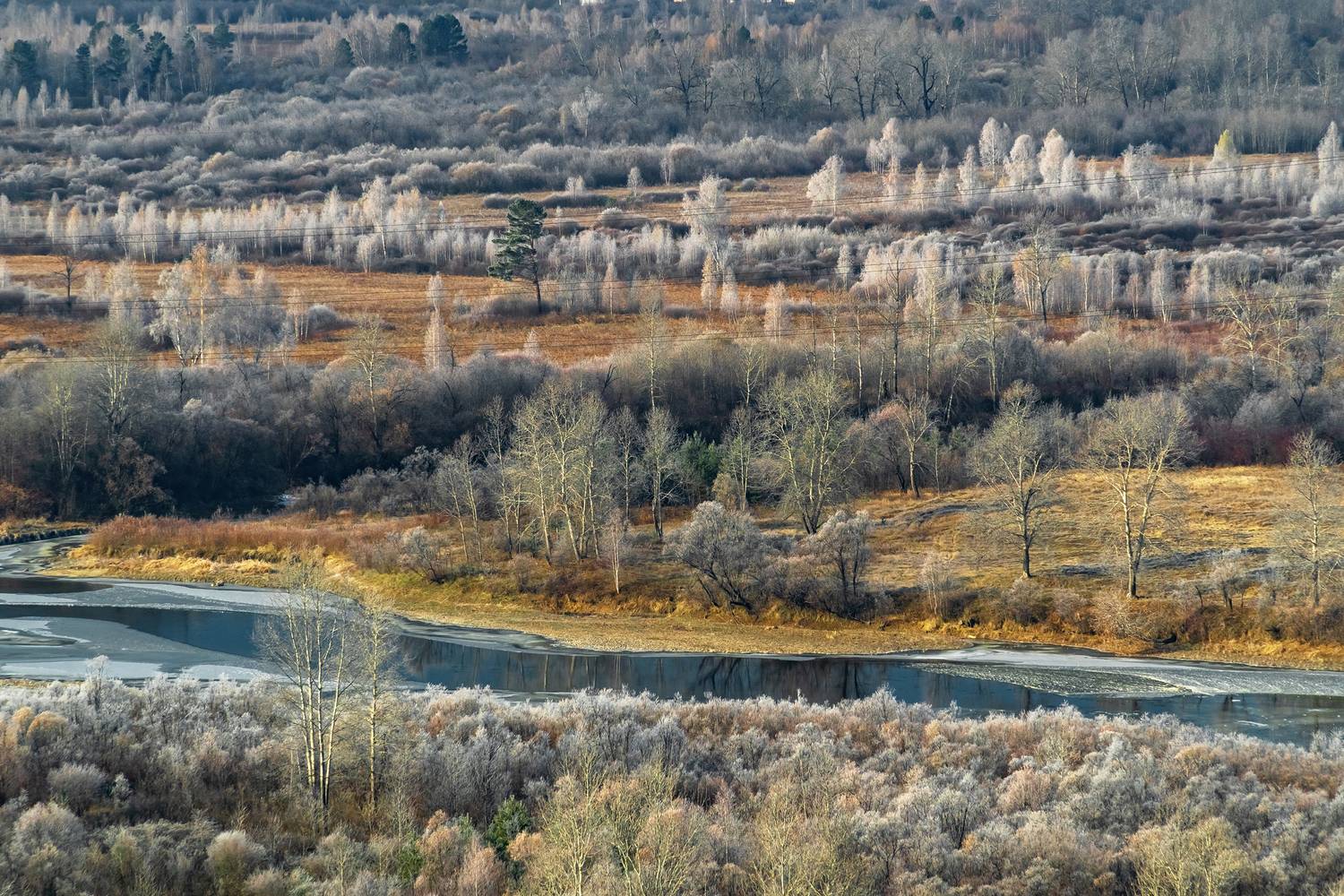 иркут, осень, иней, Тильпунов Михаил