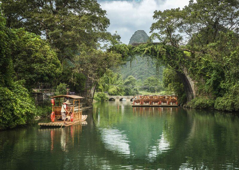 Мост Фули на реке Юйлун… Fuli Bridge on the Yulong River... фото превью