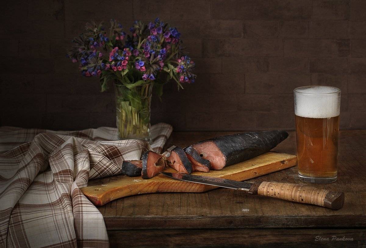 Пиво, Рыба, Цветы, Elena Pankova