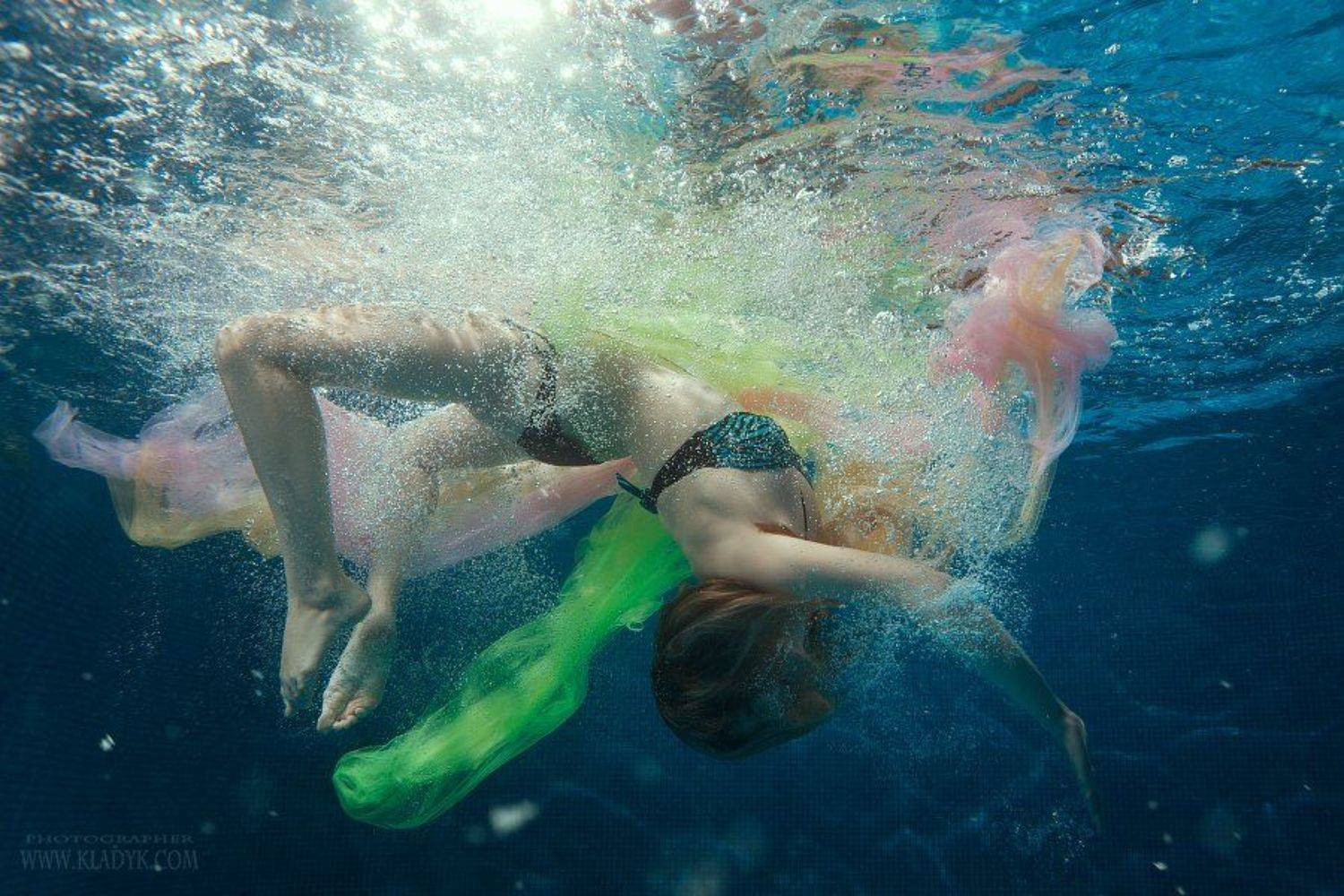девушка, вода, под водой, , Петр Кладык