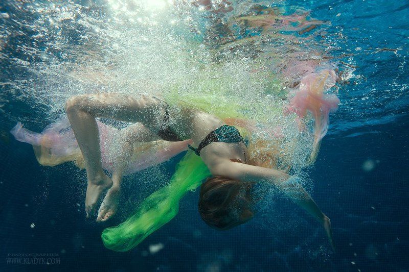 девушка, вода, под водой,  *** фото превью
