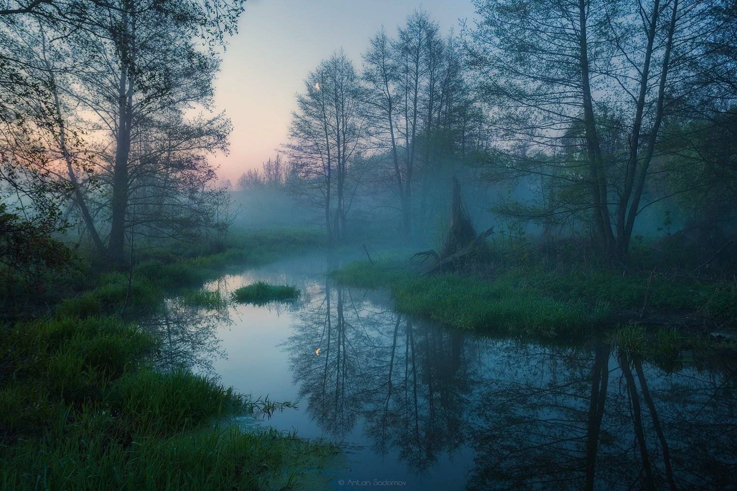 Идолга, Пейзаж, Река, Саратов, Туман, Утро, Антон Садомов