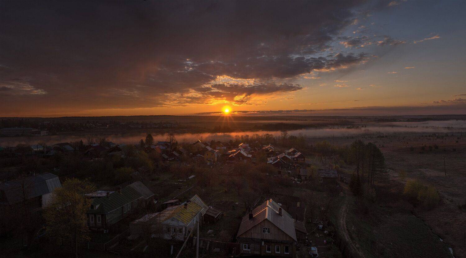 рассвет. деревня, россия, Воробьёв Евгений