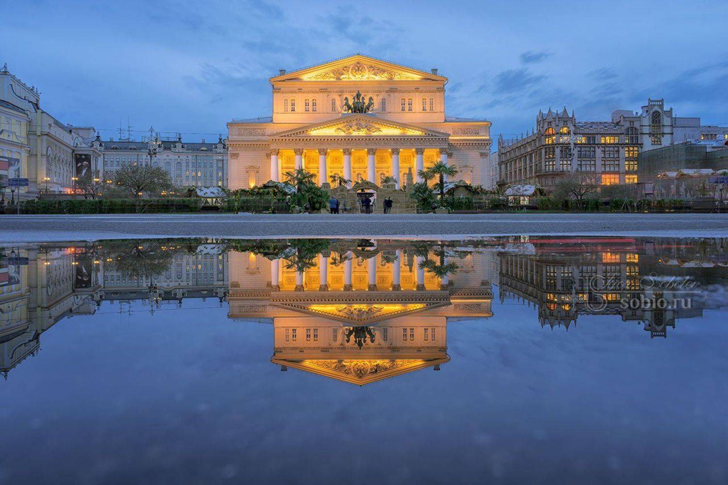 ?#?Большойтеатр? ?#?Москва? ?#?Р, Большой театр, Вечер, Городской пейзаж, Москва, Россия, Соболев Игорь