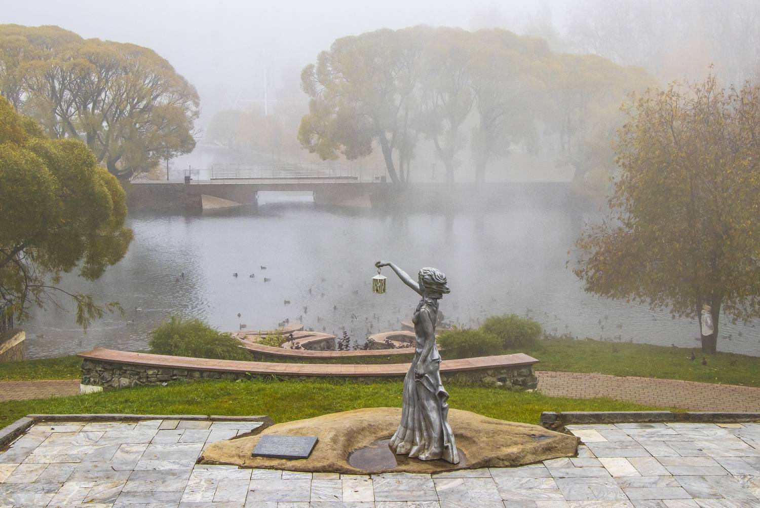 Киров, парк им.Киров, утро, туман, осень, октябрь, галина новинская