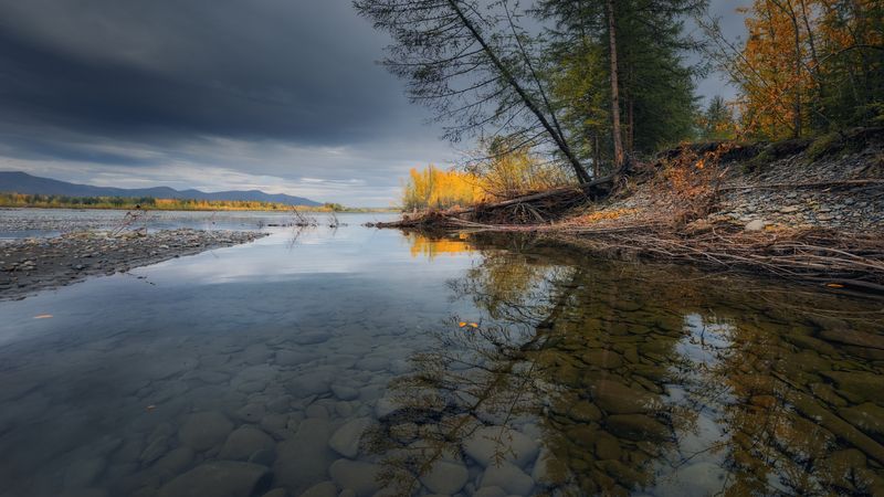 река_агаякан республика_саха_якутия саха якутия оймяконский_улус оймяконье хребет_сунтар-хаята Осень на Агаякане фото превью