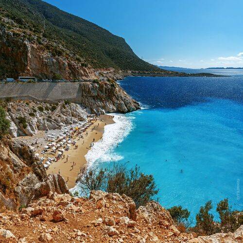 Пляж Капуташ (Kaputaş Plajı). Провинция Анталия. Турция.