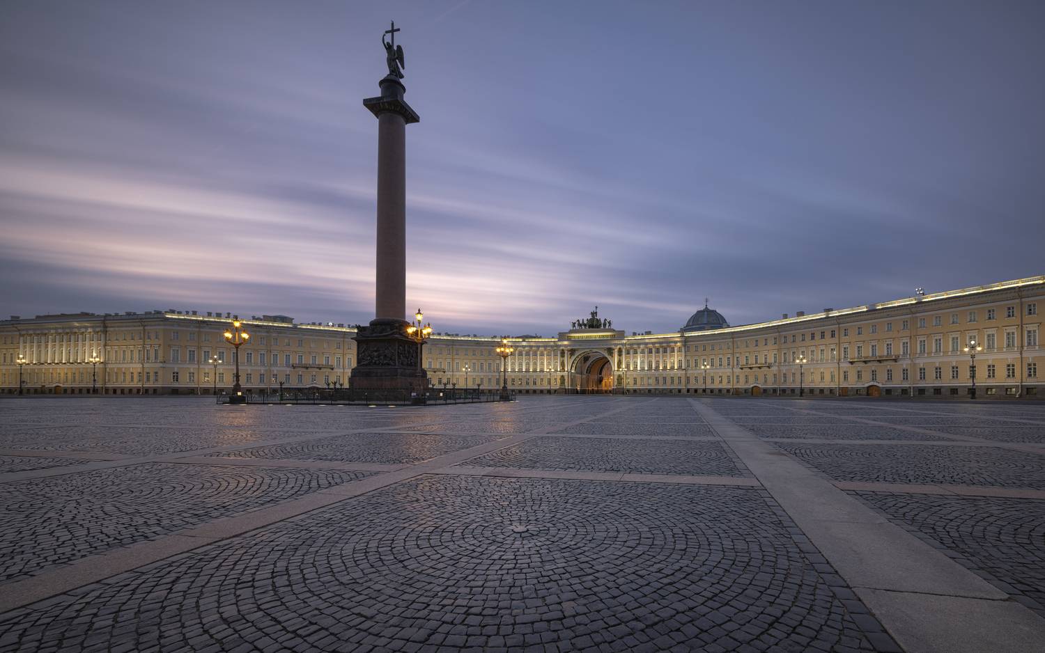 санкт-петербург , питер , дворцовая площадь , главный штаб , александровская колонна , спб , петербург , рассвет , синий час , длинная выдержка, Черкасов Александр