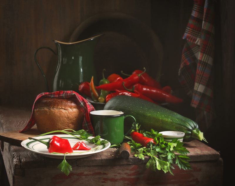 натюрморт, фотонатюрморт, still life, stillifefoto, осень, овощи, хлеб,ретро_натюрморт, наталья_казанцева Осенне-кухонный мотив фото превью