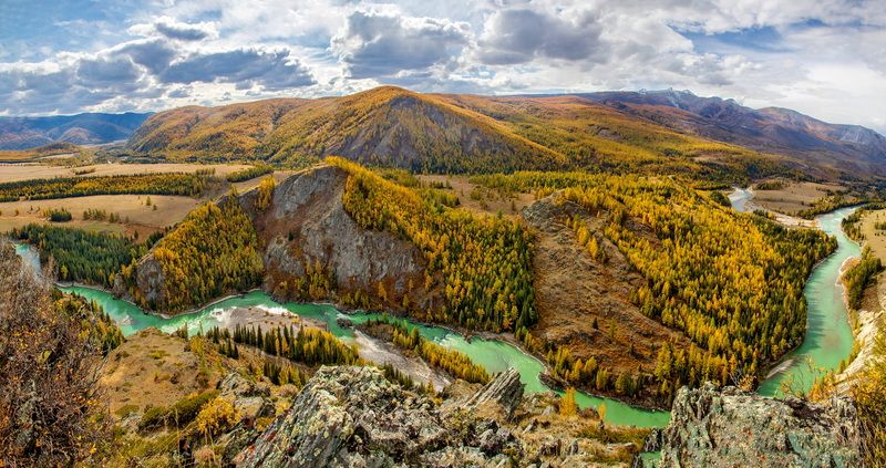 Вид с перевала на р.Аргут фото превью
