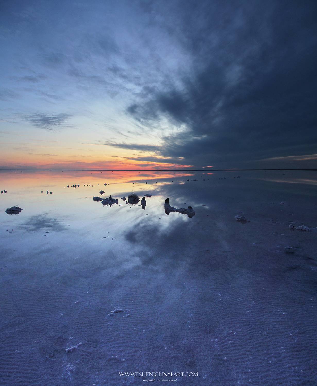 эльтон, небо, закат, отражение, свет, берег, вода, горизонт, пейзаж, Пшеничный Андрей