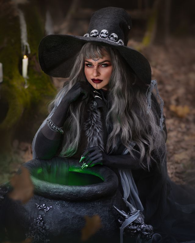 фотограф юлия дюдина, фотограф нижний новгород, арт фотограф,  волшебная фотосессия, фотосессия ведьма, фотосессия к halloween Ведьма сказочного леса фото превью