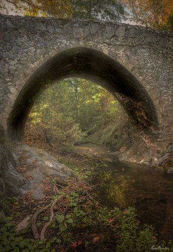 Old Venetian bridge in Kalopanagiotis, Cyprus