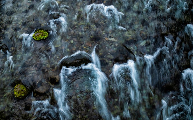 камчатка, река, паратунка, природа, вода, длинная выдержка Пороги на  Паратунке.. фото превью