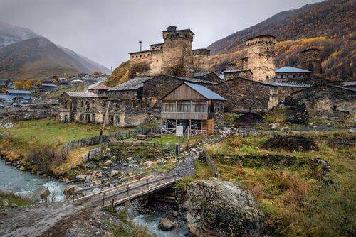 Ushguli In Overcast Weather