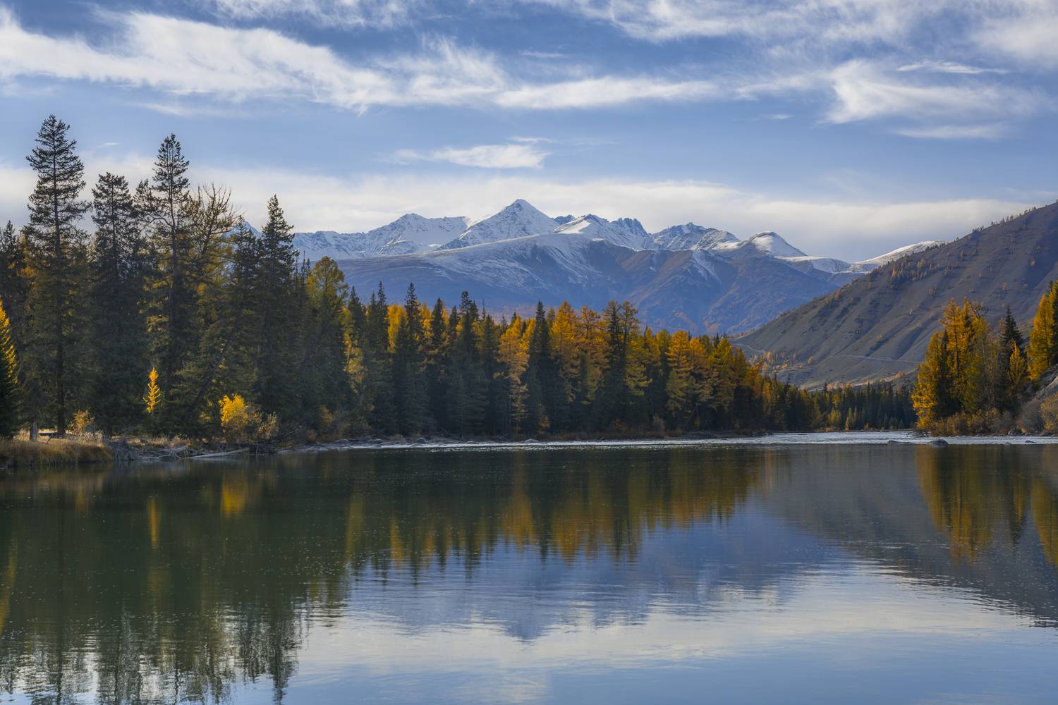 россия, горный алтай, река, водная гладь, осень, Андрей Поляков