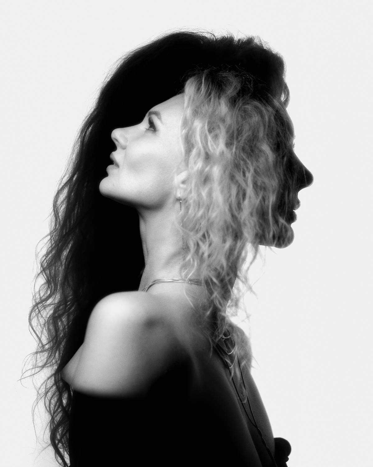 портрет, женский портрет, классический портрет, portrait, девушка, коллаж, двойная экспозиция, чб, Dmitry Sharabanov