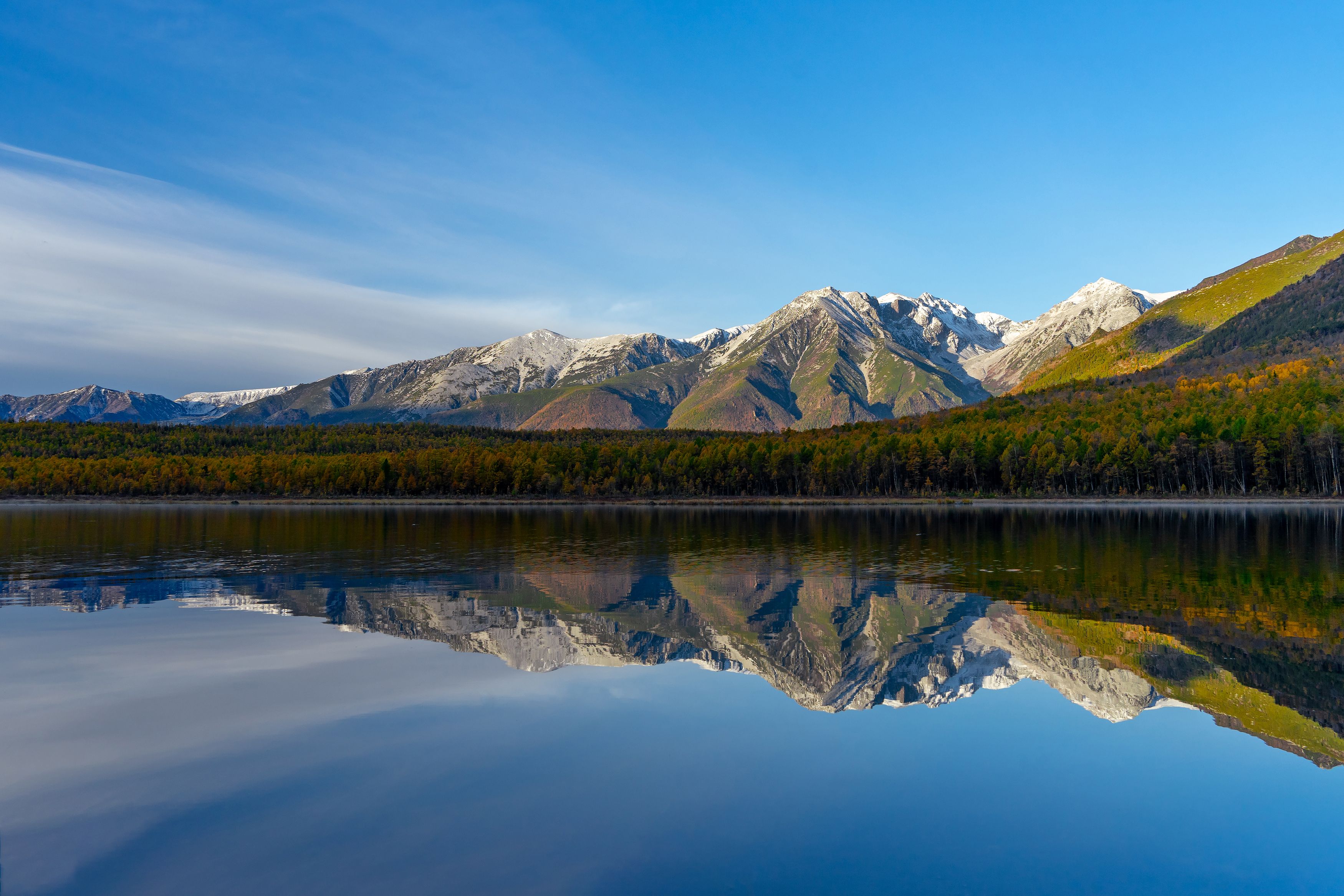 байкал, босолдей, отражение, озеро, осень Симметрия Байкала, губа Босолдей. фото превью
