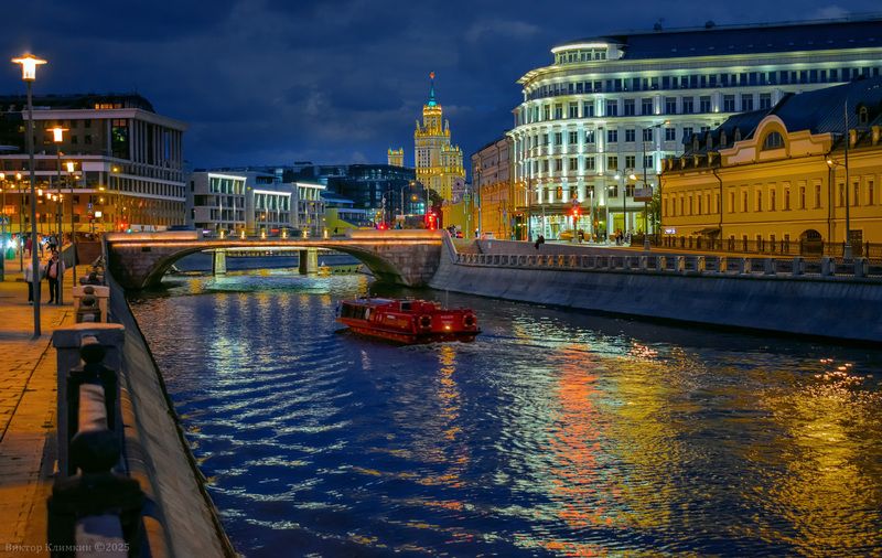москва, вечер канал, водоотводный На Водоотводном канале фото превью