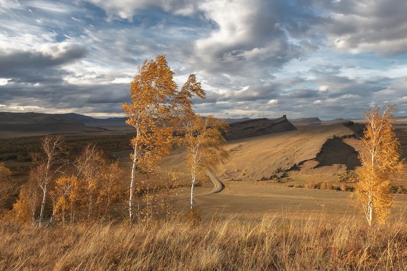 Закатное солнце фото превью