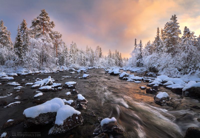 кольский, север, полярное сияние, северное сияние, кольский полуостров, хибины, териберка, кандалакша Ноябрь на Кольском фото превью