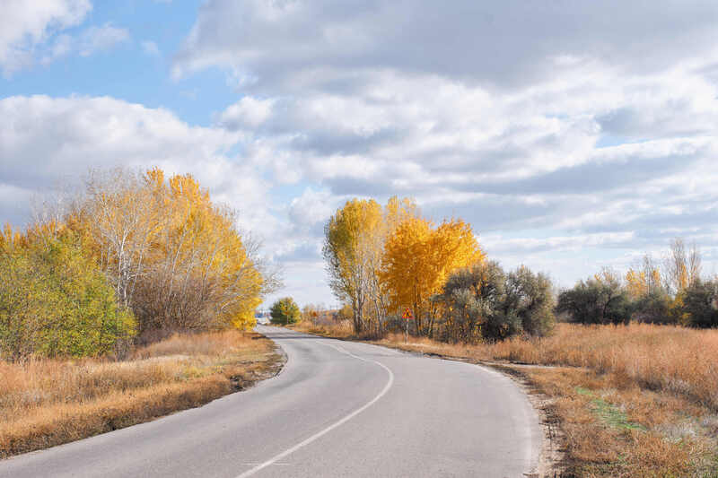 осень, желтый, волгоград, россия,  Дорога в осень фото превью