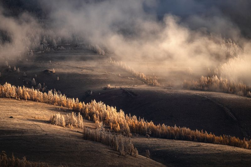Осенние контрасты Курайского хребта фото превью
