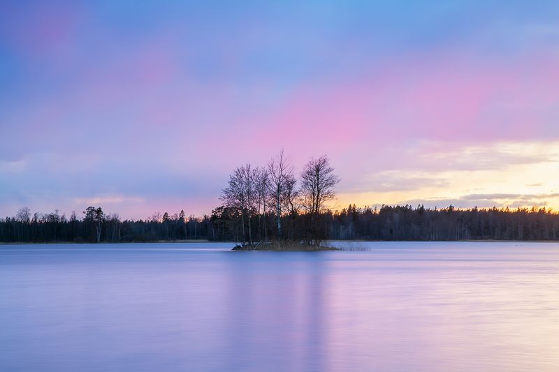 закат, пейзаж, вуокса Остров фото превью