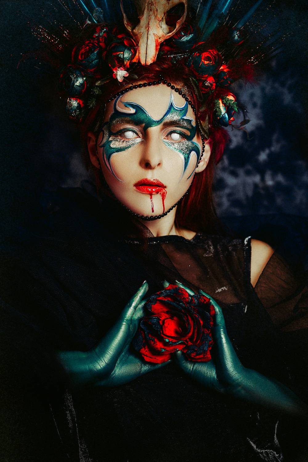 woman, portrait, conceptual, studio, bodyart, Болгов Руслан