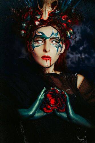 Crowned in bones and roses