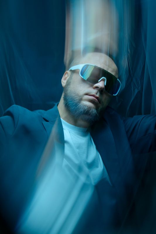 портрет, мужской портрет, концептуальное, zolo filter Синий фото превью