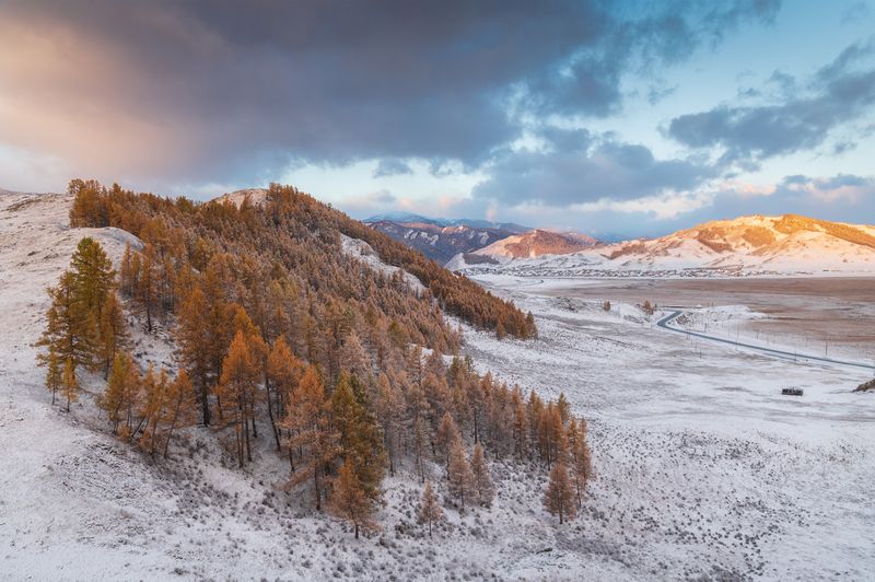 алтай, горный алтай, пейзажи алтая, усть-канский район, горная степь, золотая осень, горы, осенний алтай Рассветы предзимья фото превью