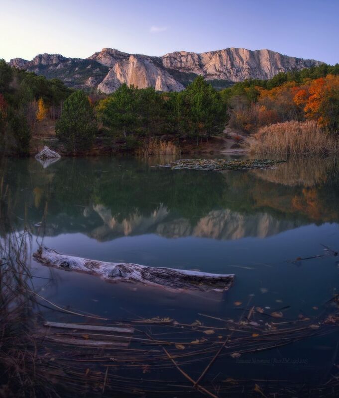 севастополь, крым, алупка, пейзаж, crimea, landscape, крымский пейзаж, закат, шаан кая, крымская осень, autumn Послезакатье у Шаан-Кая фото превью