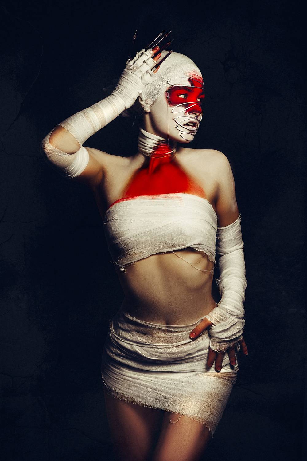 woman, portrait, conceptual, studio, bodyart, Болгов Руслан