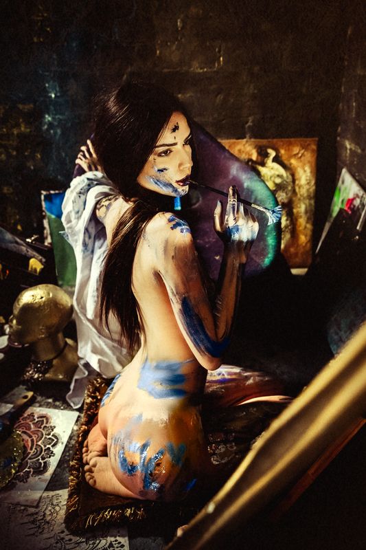 woman, portrait, beauty, art, indoors Art isn\\\'t just what I create It\\\'s what I become фото превью