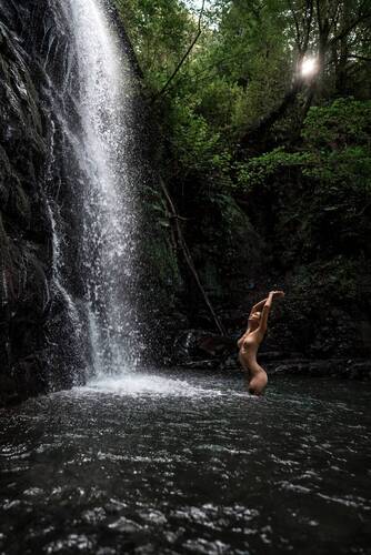 Woman and fall