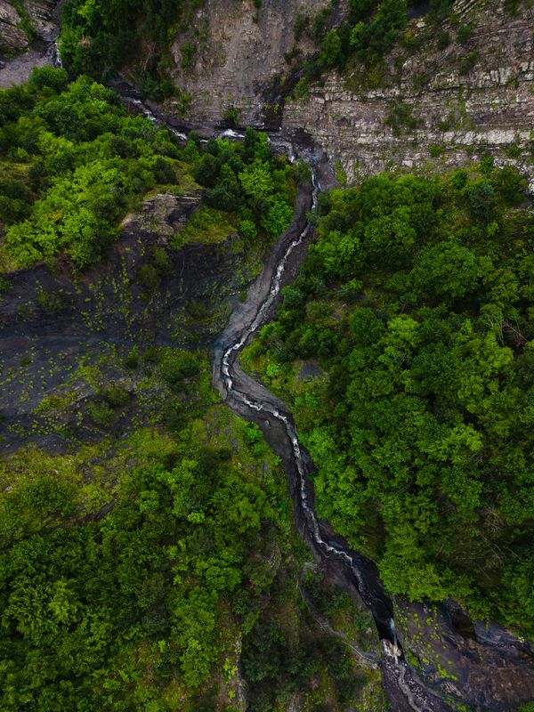 горы, Дагестан, Южный Дагестан, пейзаж, рассвет, водопад, аэрофото  фото превью